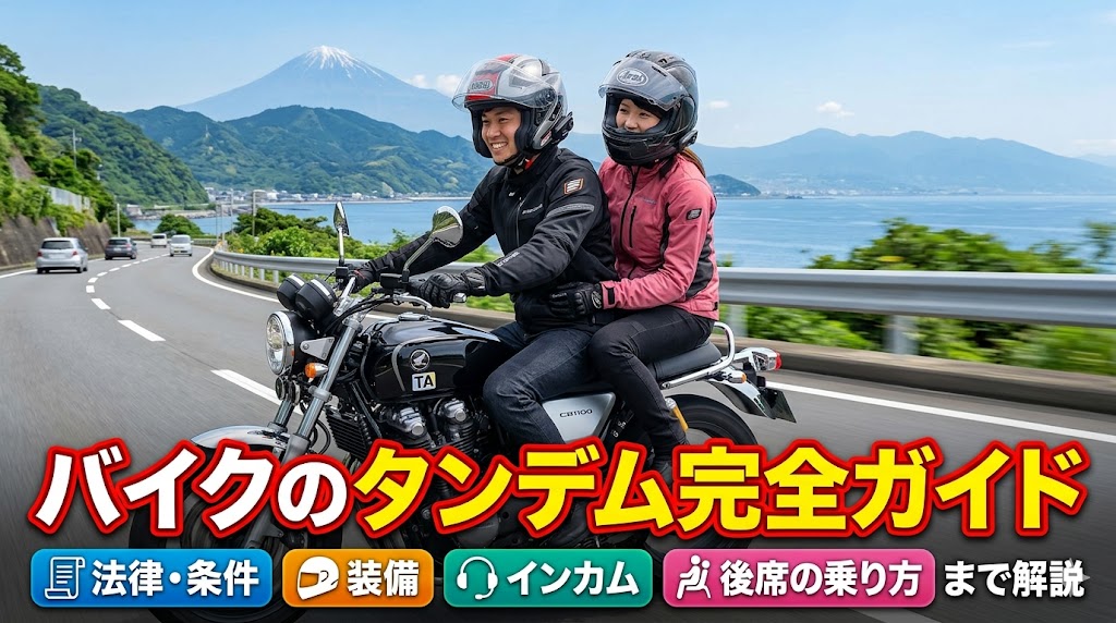 バイクのタンデム完全ガイド｜法律・条件・装備・インカム・後席の乗り方2026年版