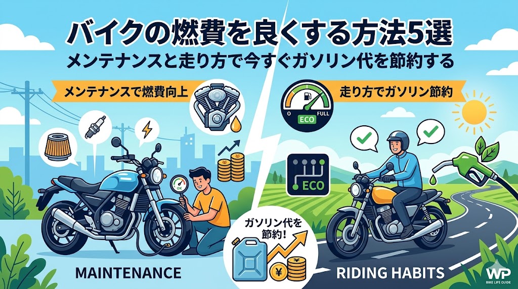 バイクの燃費を良くする方法5選2026年版｜メンテナンスと走り方で今すぐガソリン代を節約する