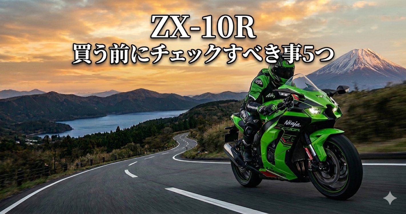ZX-10R購入前にチェックすべきポイントを解説する記事のアイキャッチ画像