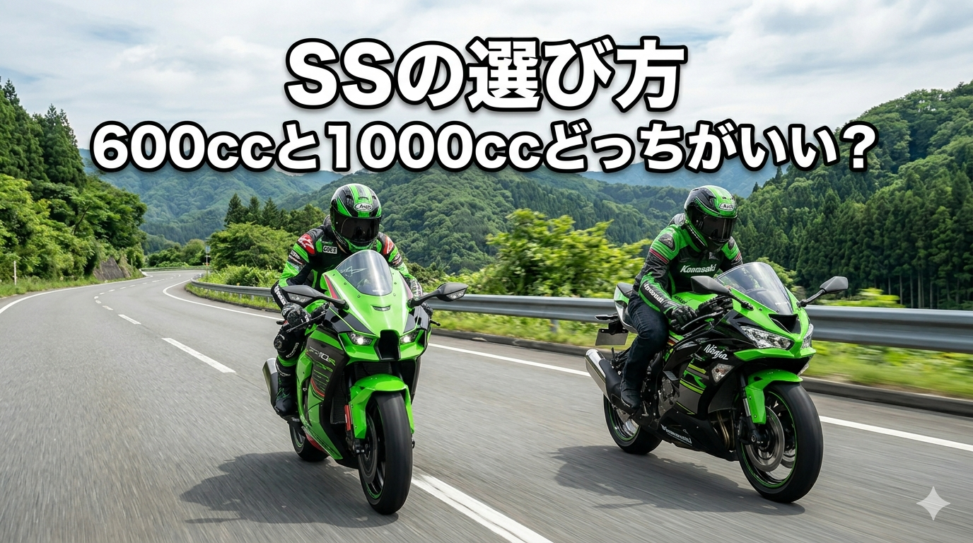 ZX-10RとZX-6Rを並べたスーパースポーツ比較イメージ