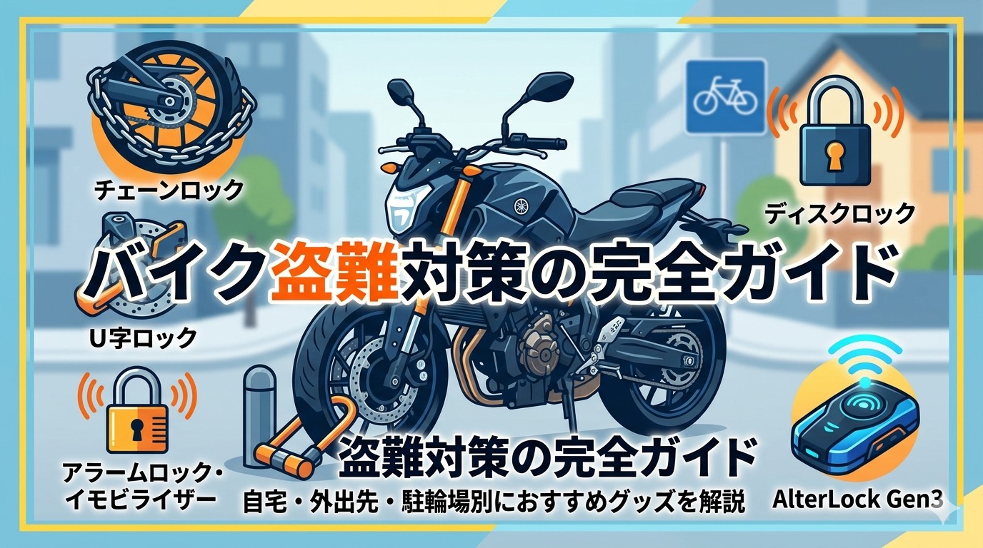 バイク盗難対策の完全ガイド｜ロック・GPS・カバーのおすすめグッズ紹介