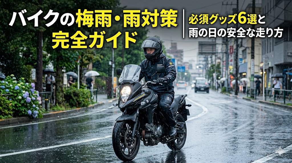 バイクの梅雨・雨対策完全ガイド｜必須グッズ6選と雨の日の安全な走り方2026年版