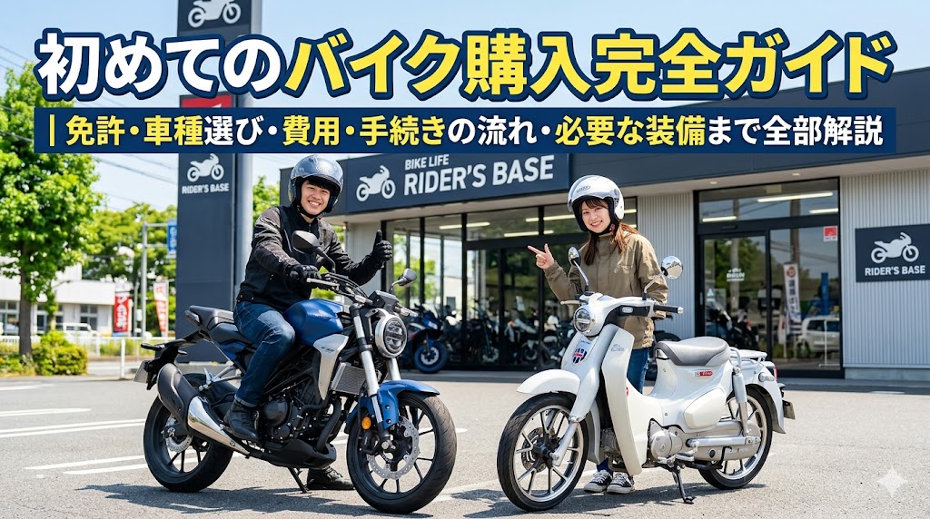 初めてのバイク購入完全ガイド2026年版｜免許・車種選び・費用・手続きの流れ・必要な装備まで全部解説