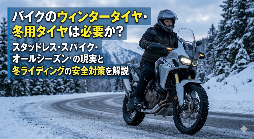 バイクのウィンタータイヤ・冬用タイヤは必要か2026年版｜スタッドレス・スパイク・オールシーズンの現実と冬の安全対策