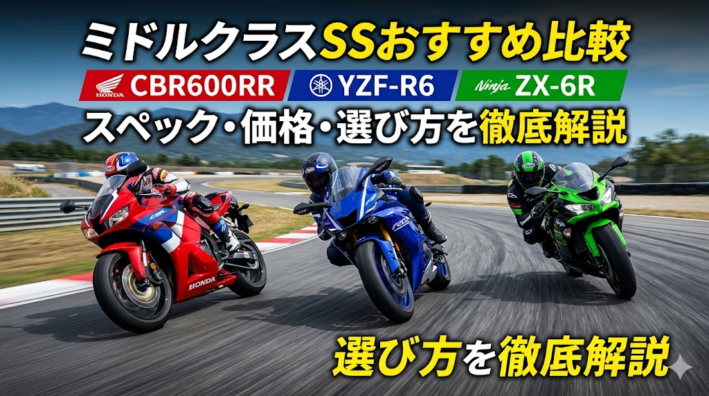 ミドルクラスSSおすすめ比較2026年版｜CBR600RR・YZF-R6・ZX-6Rのスペック・価格・選び方