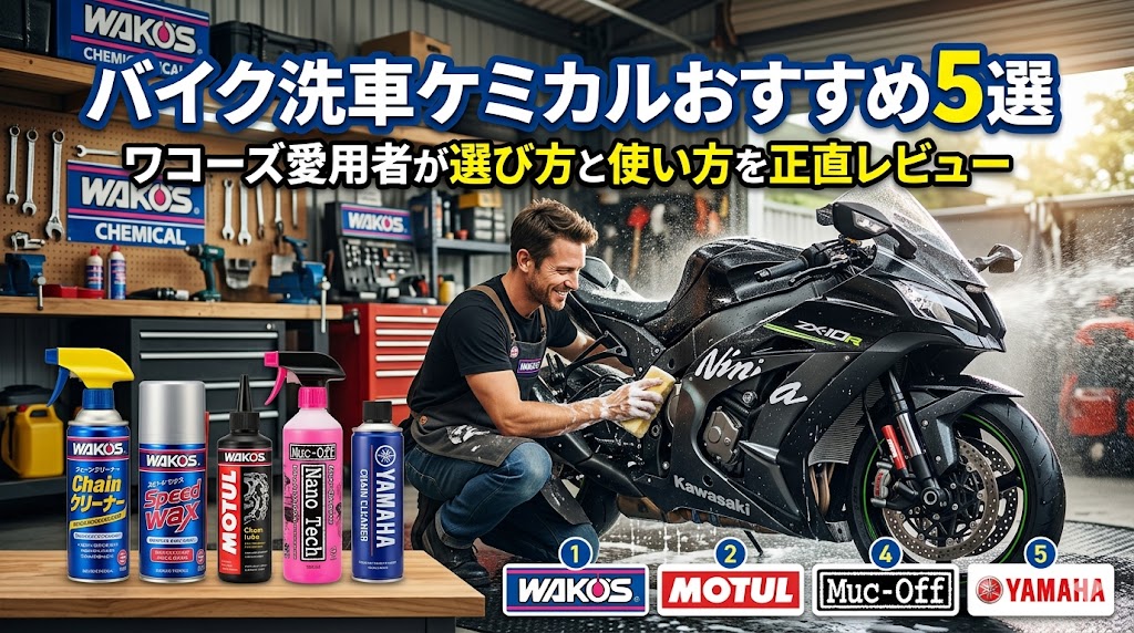 バイク洗車ケミカルおすすめ5選｜ワコーズ愛用者が選び方・使い方を正直レビュー2026年版