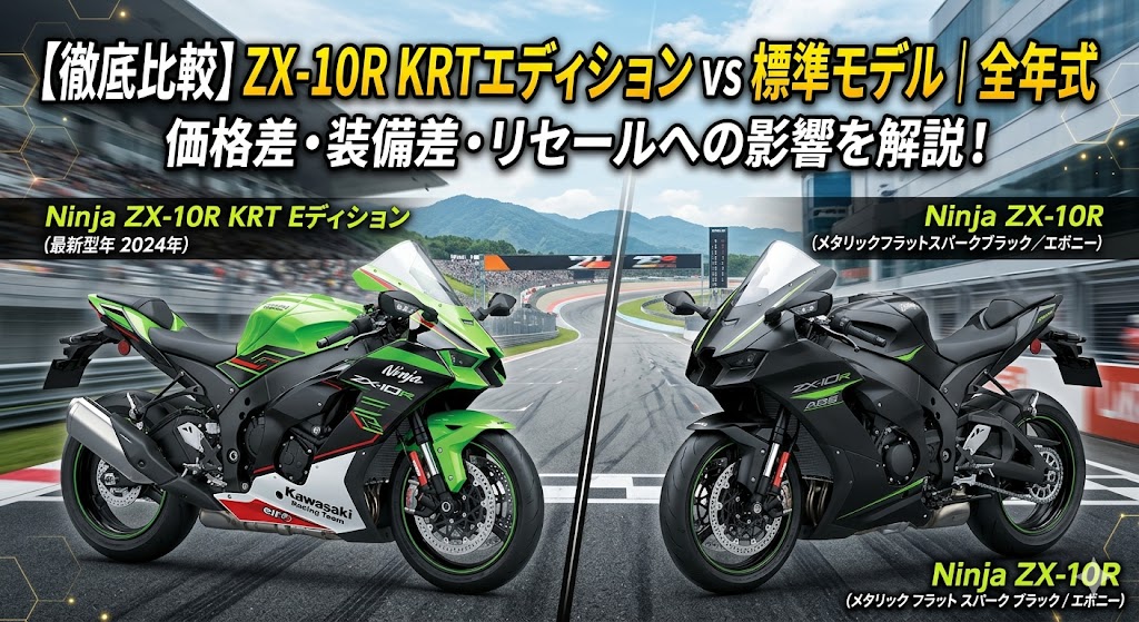 ZX-10R KRTエディションと標準モデルの違いを全年式で比較2026年版｜価格差・装備差・リセールへの影響