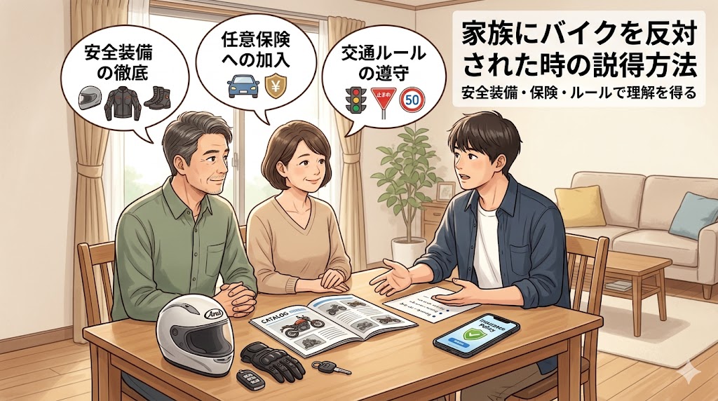 家族にバイクを反対された時の説得方法｜安全装備・保険・ルールで理解を得るための具体的な話し方