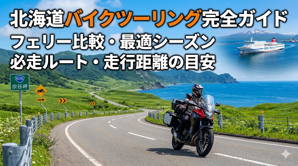 北海道バイクツーリング完全ガイド2026年版｜フェリー比較・最適シーズン・必走ルート・走行距離の目安