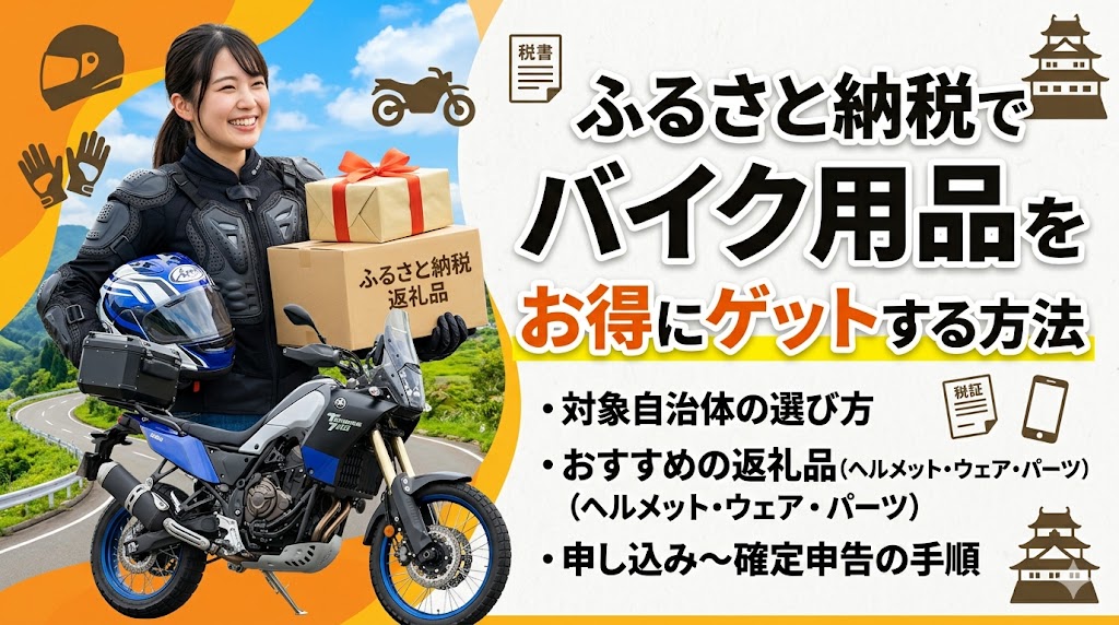 ふるさと納税でバイク用品をお得にゲットする方法｜対象自治体・おすすめ返礼品・申請手順
