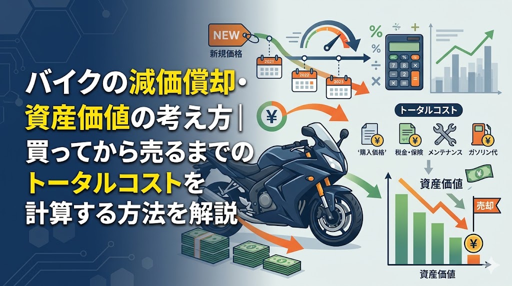 バイクの減価償却・資産価値の考え方｜買ってから売るまでのトータルコストを計算する方法