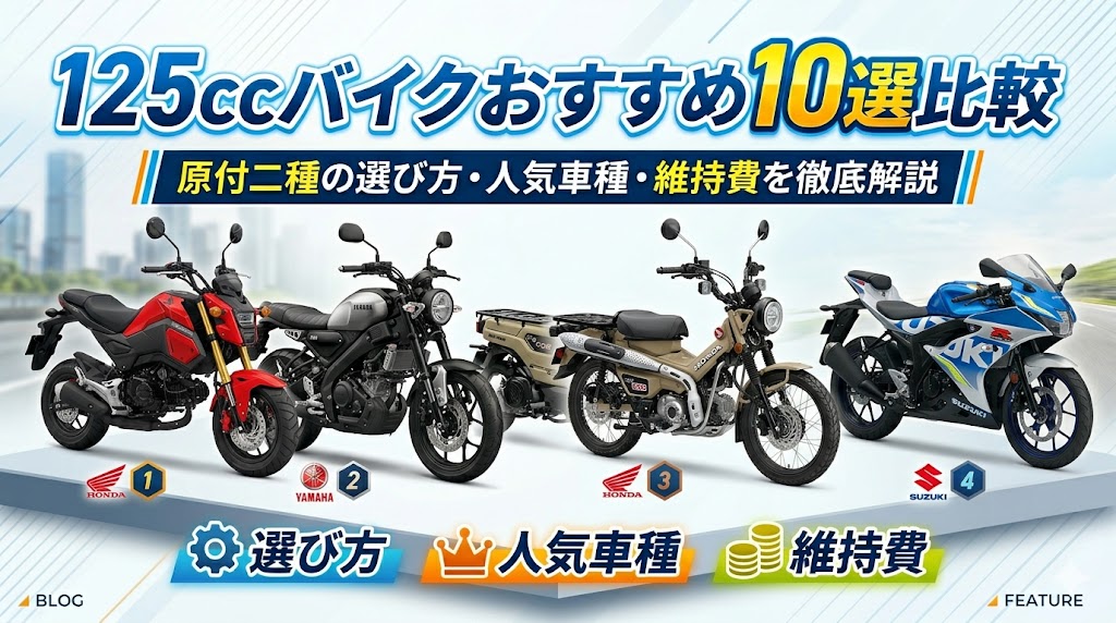 125ccバイクおすすめ10選比較2026年版｜原付二種の選び方・人気車種・維持費を徹底解説