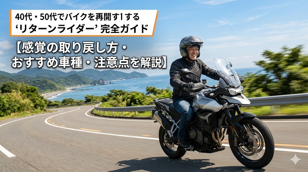 40代・50代でバイクを再開するリターンライダー完全ガイド2026年版｜感覚の取り戻し方・おすすめ車種・注意点