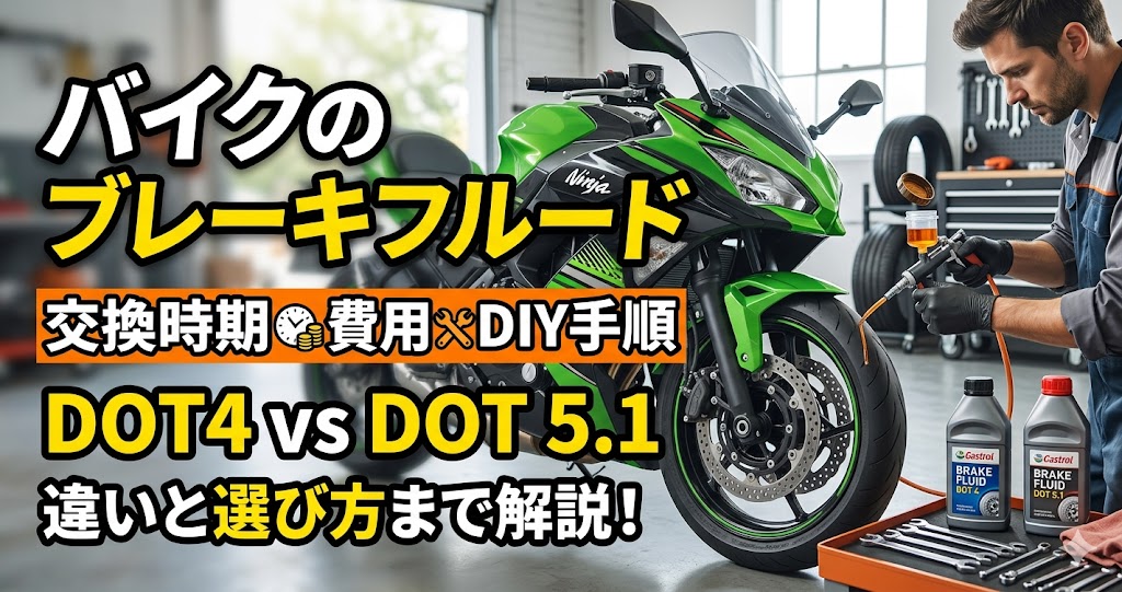 バイクのブレーキフルード交換時期・費用・DIY手順｜DOT4とDOT5.1の違いと選び方まで解説