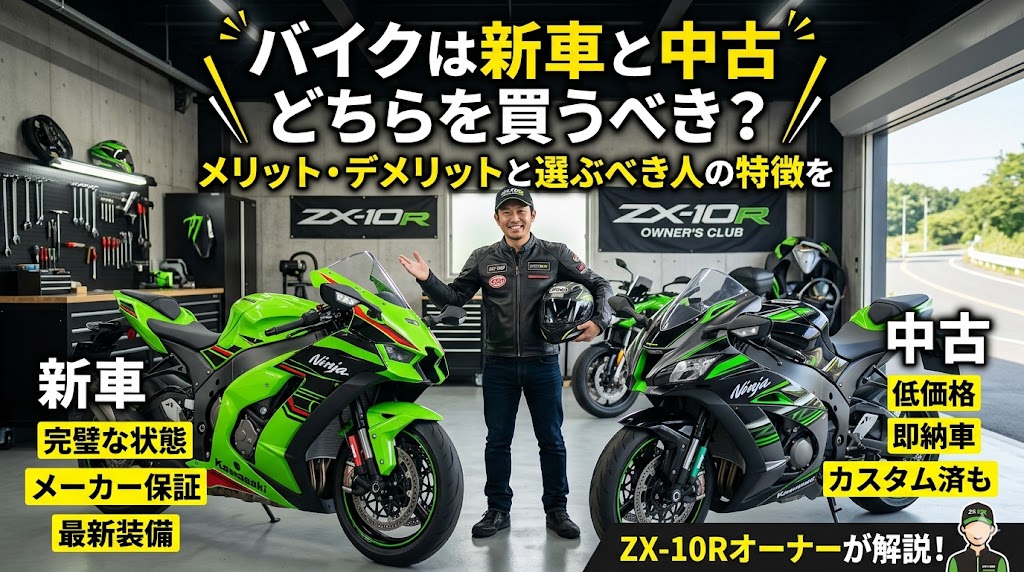 バイクは新車と中古どちらを買うべき？2026年版｜メリット・デメリットと選ぶべき人の特徴を解説