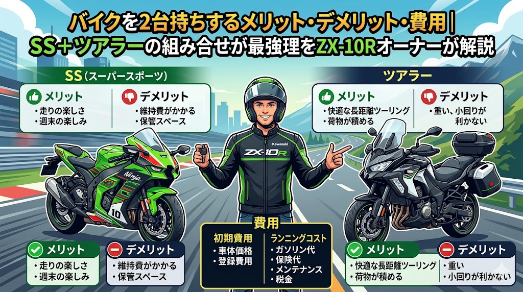 バイクを2台持ちするメリット・デメリット・費用2026年版｜SS＋ツアラーの組み合わせが最強な理由