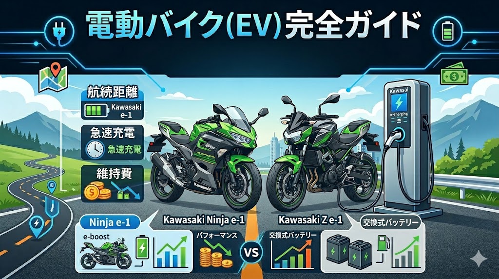 電動バイク（EV）完全ガイド2026年版｜航続距離・充電時間・維持費・ガソリン車との比較