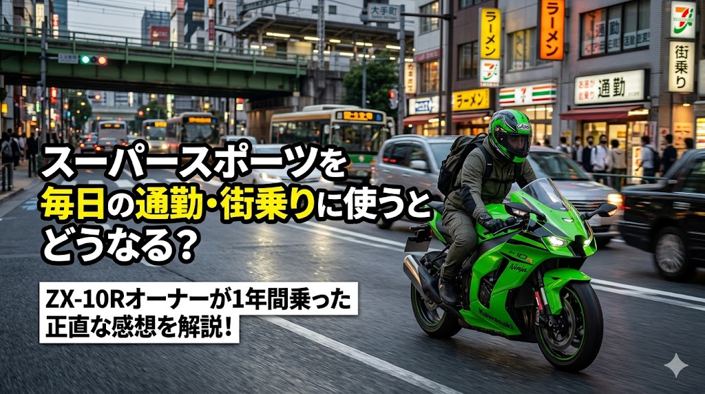 スーパースポーツを毎日の通勤・街乗りに使うとどうなる？ZX-10Rオーナーが1年間乗った正直な感想