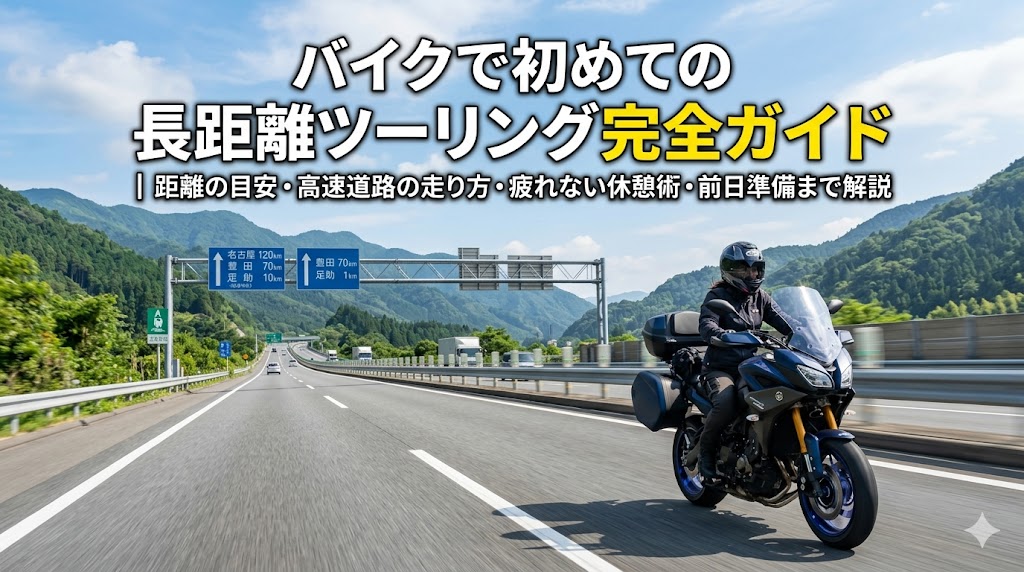 バイクで初めての長距離ツーリング完全ガイド2026年版｜距離の目安・高速道路の走り方・疲れない休憩術