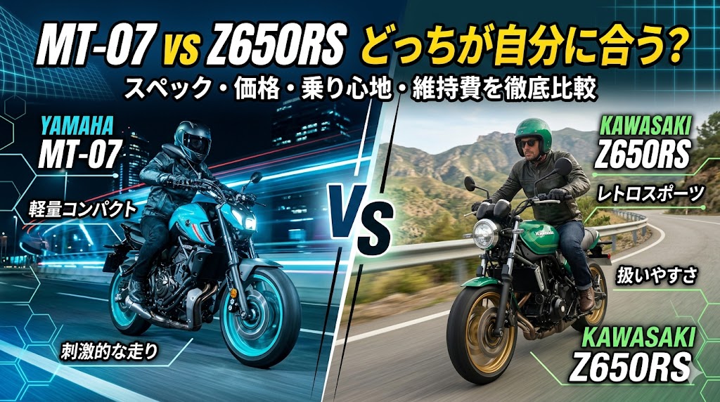 MT-07 vs Z650RS どっちが自分に合う？2025年最新スペック・価格・乗り心地を徹底比較