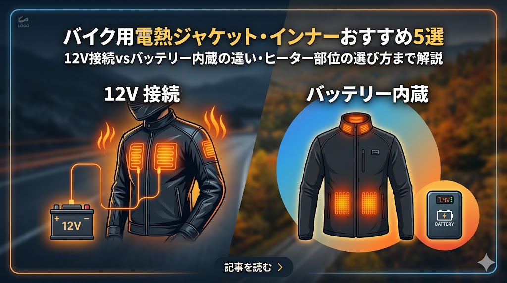バイク用電熱ジャケット・インナーおすすめ5選2026年版｜12V接続vsバッテリー内蔵・ヒーター部位の選び方