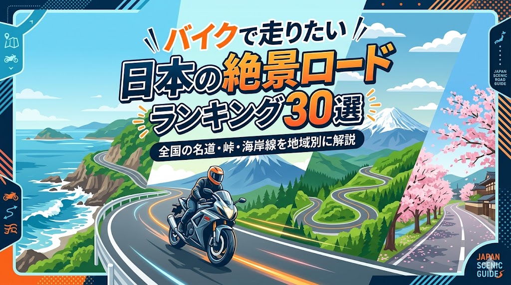 バイクで走りたい日本の絶景ロードランキング30選2026年版｜全国の名道・峠・海岸線を地域別に解説